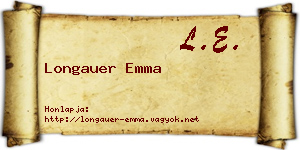 Longauer Emma névjegykártya